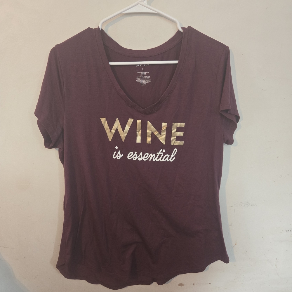 Wine is Essential Maroon T-Shirt